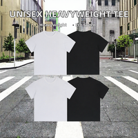 Kaos Custom 230G 100% Katun Tebal Ukuran Besar Polos Lengan Pendek Kerah Bulat Streetwear Unisex Grosir