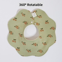 Bavoirs imperméables en coton pour bébé, idéaux pour la diversification alimentaire, avec motif uni et poche de récupération des aliments réglable, pour filles et garçons