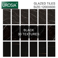 Luxe 600X1200 Mm Noir Carreaux de Porcelaine Pleine Masse Matériaux De Construction Carrelage Noir
