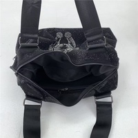 Sac fourre-tout en nylon exclusif avec motif petit ours, bijoux de mode en diamant, grande capacité, luxe léger, élégant, strass