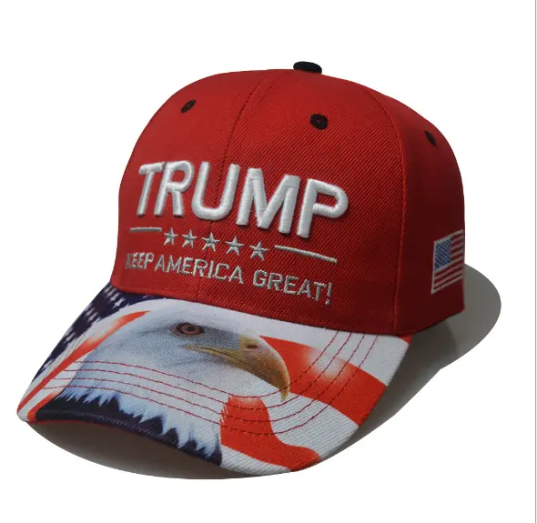 גבוהה באיכות טראמפ רקום לוגו 100% כותנה פופולרי אופנה כובע בייסבול כובע 6 פנל מובנה ספורט כובע