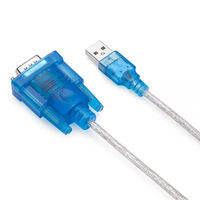 Cable Serial Transparente de PVC USB Tipo-A a DB9 para Escáner de Computadora Universal
