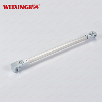 Installation facile Connecteur de tube chromé pour salle de bain Quincaillerie de porte de douche Barre de support de porte de douche en acier inoxydable