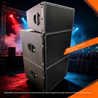 Speaker Line Array Pasif Dua Unit Kayu, Dapat Digantung dan Ditumpuk, Profesional untuk Pertunjukan Skala Besar, Rekayasa Panggung