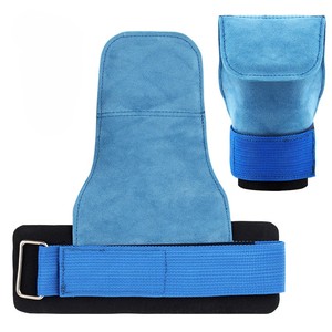 Protège-paume en cuir demi-doigts avec coussinets antidérapants imperméables et sangles de poignet réglables pour la musculation unisexe - Product Image 4