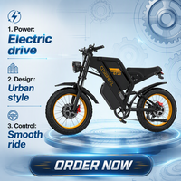Vélo électrique à double batterie 40Ah, 4000W, 65km/h, double moteur, pneus larges, vélo hybride pour adultes, moto électrique, directement de l'usine