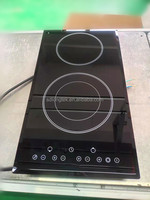 Kompor Listrik Keramik 2 Tungku dengan Pemanas Radiant Coil, Kontrol Sentuh Sensor, Hemat Energi untuk Rumah Tangga