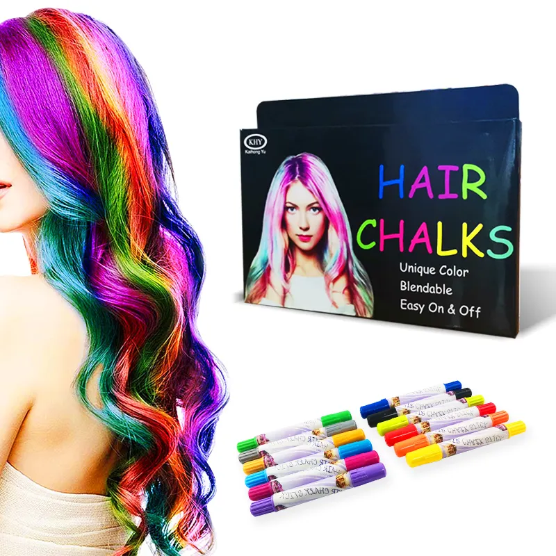 12 Colorful Metallic Glitter Temporary Washable Hair Color Safe For Kids And Teen Halloween Christmas Party Hair Chalk Pen Set