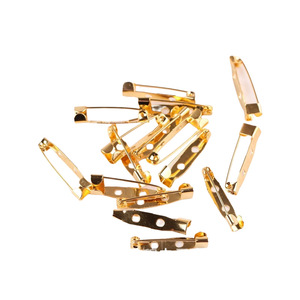 Épingles de sûreté métalliques pour accessoires vestimentaires, usage général, finition plaquée, motif quadrilatère octogonal en meander, collection Printemps 2025 - Product Image 2