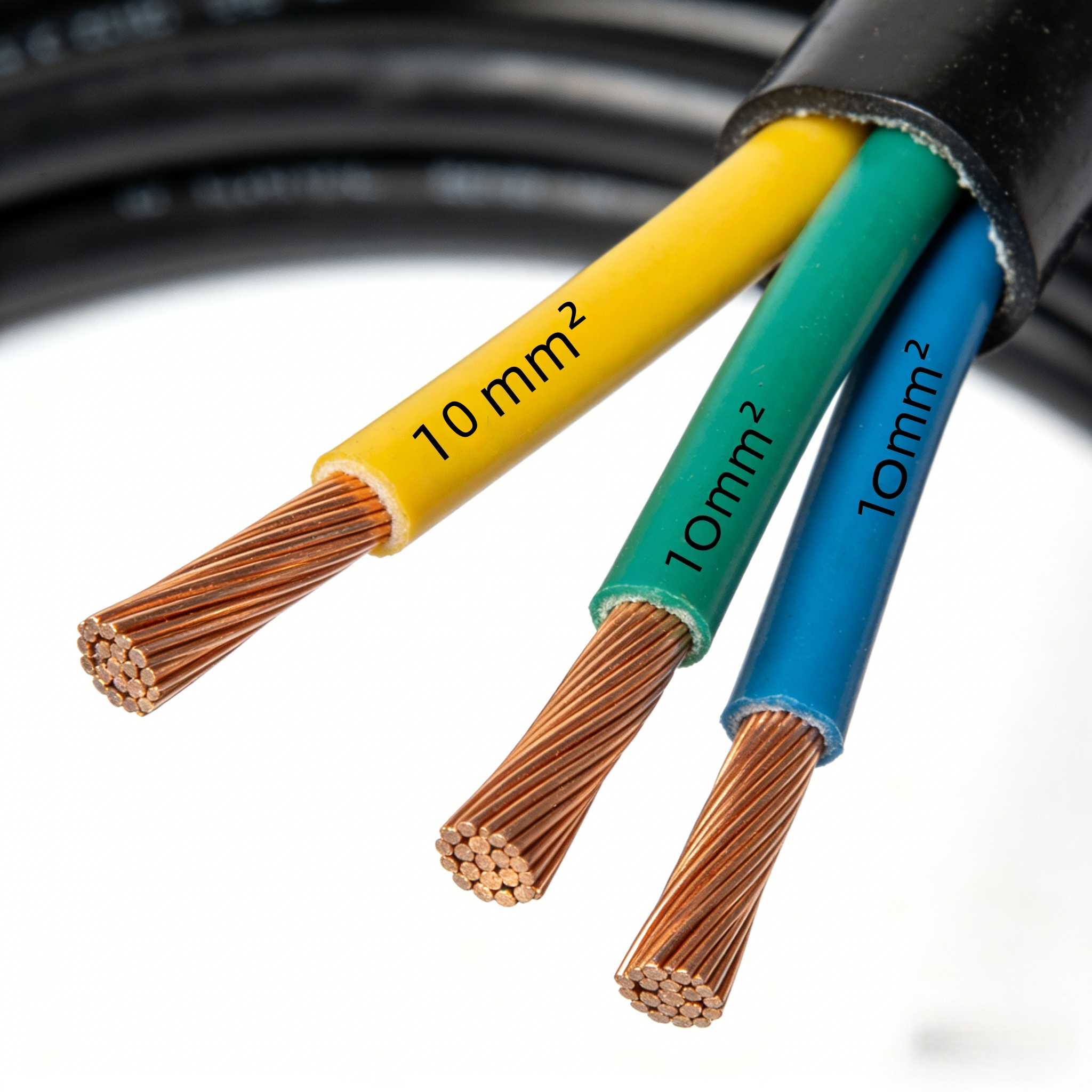 Câble électrique PVC 3 conducteurs 10 mm²