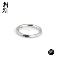 G23 Piercing corporel unisexe en titane, style punk, clicker articulé torsadé à facettes X, finition solide, pour fête, mariage, fiançailles, cadeau