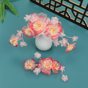 Nouvel accessoire capillaire fleur dégradé rose fait main Printemps 2026, nouvelle pince à cheveux fleur, accessoire capillaire fleur perforée pour coiffure - Product Image 1