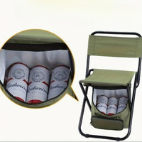 Sac de rangement multifonctionnel, dossier confortable, chaise de pêche robuste en acier de 16 mm, chaise de camping d'extérieur