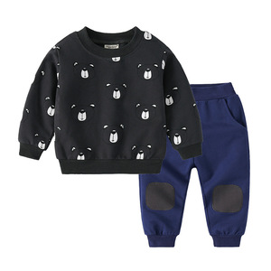 2023 printemps à la mode garçons ensemble de sport <span class=keywords><strong>dessin</strong></span> <span class=keywords><strong>animé</strong></span> imprimé col rond sweat et pantalons de survêtement 100% coton vêtements pour enfants - Product Image 5