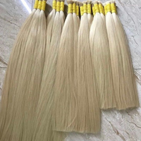 Russe PLATINE BLONDE vierge humaine Double dessiné coupé en vrac cheveux humains bruts pleine longueur de 16 ''à 34 pouces
