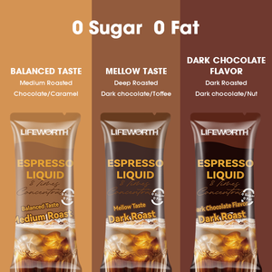 LIFEWORTH Café liquide expresso au chocolat noir en une seule fois, 0 sucre, 0 gras, boissons créatives au café DIY, 100% Arabica, emballage portable - Product Image 3