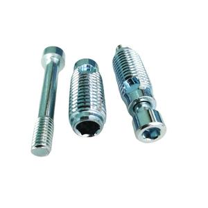 Fixations industrielles sur mesure en acier au carbone zingué, boulons à tête cylindrique hexagonale et manchons filetés, vis de serrage. - Product Image 6