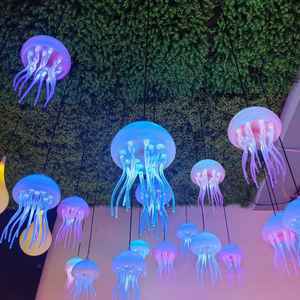 Luz de fibra óptica con diseño de medusa para decoración de interiores y exteriores, hoteles, habitaciones, hogar, fiestas, Navidad, eventos, paisajismo, con clasificación IP65. - Product Image 1