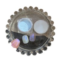 Poudre de pierre de lune super brillante longue durée, électroplaquée, effet aurore, pour nail art, poudre miroir à tremper