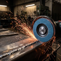 Flap Disc 4.5 Inch Aluminium Oksida Kekerasan Tinggi untuk Penggilingan Logam Penghapusan Cepat
