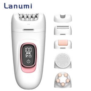 Lanumi 956 5 in 1 Electric Epilator Lady Shaver IPX7 Waterproof 800mAh Double Headed Shaver Razors Electrics Bikini Trimmer