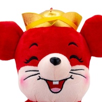 Produit tendance en gros 2021, peluche de rat rouge chinois super douce de qualité supérieure pour bébé
