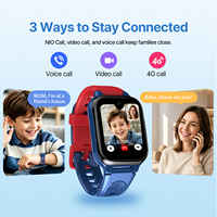 Montre connectée pour enfants LAGENIO Global Band 4G avec suivi GPS, géolocalisation, zone sécurisée, bouton SOS, appels vidéo, réponse aux appels, montre carrée pour enfants