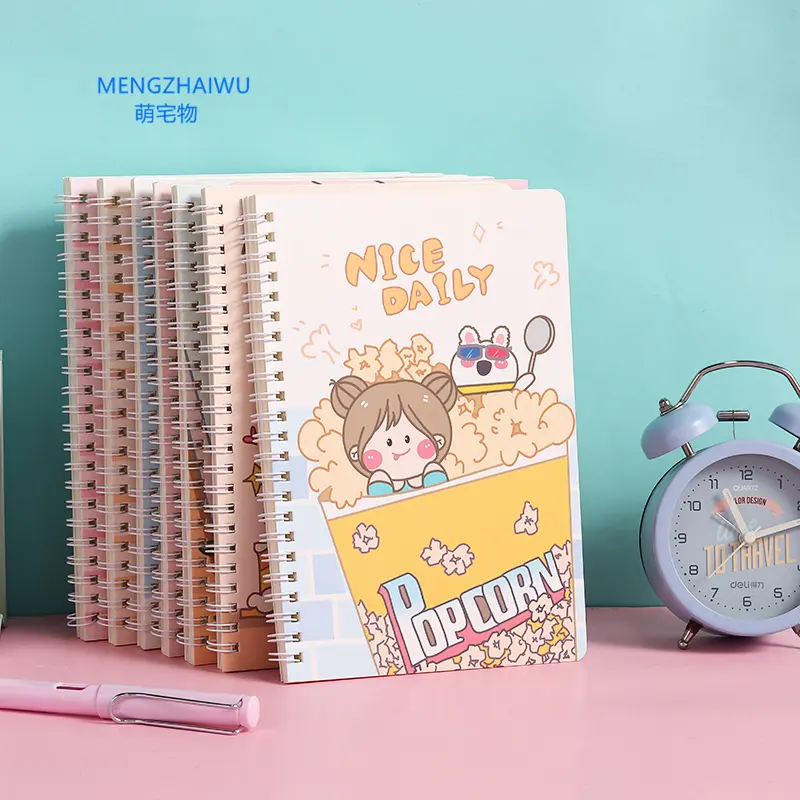 Kawaii fancy cute korean stationery note book a5 2024 notepad for kids school spiral paper cheap bulk notebooks