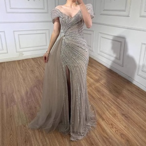 Serene Hill LA71686A Nude Luxury Floor-Length Empire Waist Elegant Beaded Sparkle Evening <strong>Dress</strong> <strong>for</strong> <strong>Women</strong> Party 2026 - Product Image 4