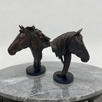 Statue de cheval moderne, sculpture de tête de cheval, objets décoratifs d'art, décoration de luxe pour la maison, le salon, le bureau, l'entrée