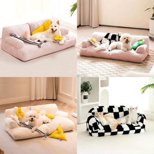 Cama de Lujo para Gatos y Sofá para Perros, Muebles para Mascotas Desmontables y Suaves, Logotipo Personalizado, Diseño Floral, Fabricada por una Empresa de Camas de Lujo para Mascotas - Product Image 6