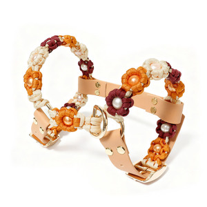 Conjunto de arnés y correa impermeable de PVC tweed para perros grandes y gatos, <span class=keywords><strong>paracord</strong></span> personalizado, conjunto de correa táctica de lujo para cachorros y mascotas - Product Image 2