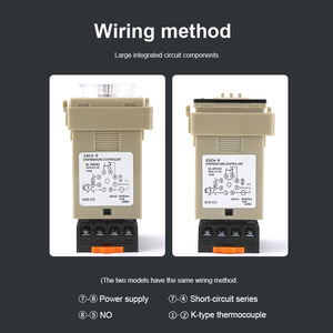 E5C4 디지털 디스플레이 포인터 노브 온도 조절기 0-399/0-999 섭씨 K 타입/PT100 타입 온도 조절기 소켓 포함 220V - Product Image 4