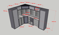 Nouvelle conception, armoire à outils d'atelier de garage multifonctionnelle, en acier haute résistance, personnalisée