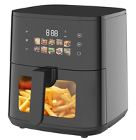 Freidora de Aire Digital Anbolife de 6L con 10 Menús, Pantalla Visible, Programación Inteligente, Interior de Acero Inoxidable Libre de PFAS, OEM ODM