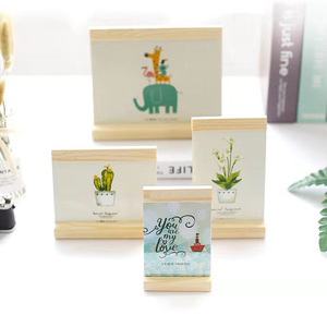 Modern Glass Photo <b>Frame</b> 5-6 Inch 7-8 Inch Pine <b>Wood</b> Tabletop Rectangular Vertical <b>Picture</b> <b>Frame</b> Natural Background Design - Product Image 4