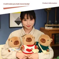 Vêtements en coton/polyester tricotés sur mesure en gros pour poupées, ours en peluche, t-shirts, accessoires de jouets en peluche, modernes/dessins animés, unisexe