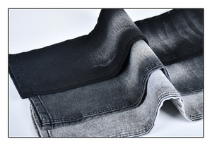 Tissu denim noir en coton, polyester, rayonne et élasthanne TR – Fabricant de tissus denim - Product Image 4