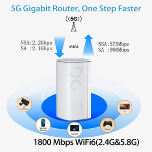 Routeur sans fil domestique 5G SA NSA SIM Gigabit RJ45 Dual Core WiFi6 CPE intérieur Plug&Play Double fréquence Bande large mobile sans fil WEP VPN - Product Image 3