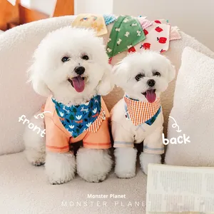 Chichipaws نمط كلاسيكي صلب حيوان أليف لطيف مثلث كلب مع لعاب جيب طوق اكسسوارات مريلة - Product Image 4