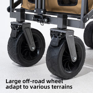 Qunature Camping <span class=keywords><strong>pas</strong></span> <span class=keywords><strong>cher</strong></span> petit extérieur pliant pique-nique Wagon Handcart <span class=keywords><strong>plage</strong></span> <span class=keywords><strong>chariot</strong></span> jardin remorque <span class=keywords><strong>chariot</strong></span> et camion à main - Product Image 2