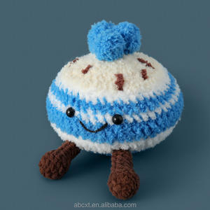 Petit mignon 10cm gâteau forme jouet fait à la main Crochet gâteau <span class=keywords><strong>d</strong></span>écoratif pour pâtisserie - Product Image 3