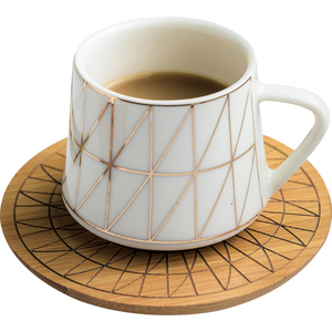 Espresso Caffè In Porcellana Tea Set con <span class=keywords><strong>Oro</strong></span> Decorazione Turco Tazza di Ceramica <span class=keywords><strong>e</strong></span> Piattino Set - Product Image 5