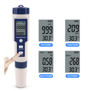 Năm trong một độ chính xác cao cầm tay kỹ thuật số PH meter 0-14ph Tester cho phòng thí nghiệm trường gia đình sử dụng OEM ODM hỗ trợ độ ẩm Analyzer - Product Image 5