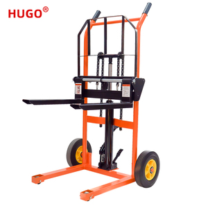 Transpalette semi-électrique <span class=keywords><strong>HUGO</strong></span> 200kg 400kg, gerbeur manuel, batterie lithium-ion, pneus en polyuréthane, intérieur/extérieur - Product Image 2