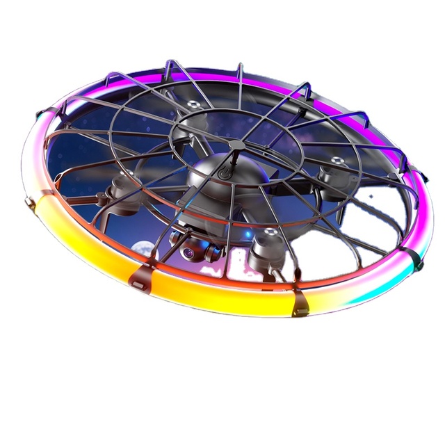 M18 DRONE RC Flying UFO Quadcopter Drone With Camera RGB Streamer Light Remote Control ufo Flying Saucer