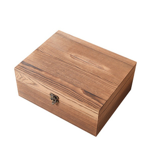 Hộp lưu niệm bằng gỗ lớn với nắp có bản lề và Khung Ảnh-Hộp nhớ đám cưới thanh lịch, lý tưởng cho hình ảnh, chữ cái, viên nang thời gian - Product Image 2