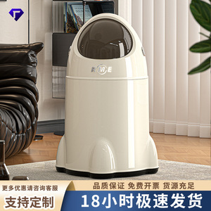 Rme Creative Flip Top Trash Can Red Round Indoor Waste Bin For Living Room Kitchen - Product Image 4