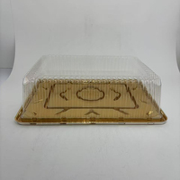 Boîte de boulangerie rectangulaire transparente jetable en PET, conteneur en plastique de haute qualité avec couvercle pour l'emballage de gâteaux et de pains