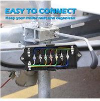 Boîte de connexion de fil de remorque couleur 7pin pour camping-car caravane bateau lumière nouveau câblage Météo Festival 7 pôles harnais boîte de jonction 7way